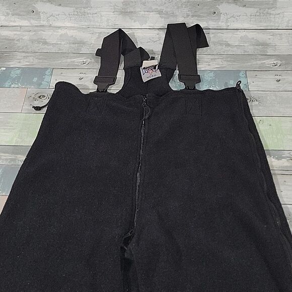 NCED Polartec Black Fleece Overalls sz Large Short - Picture 2 of 6